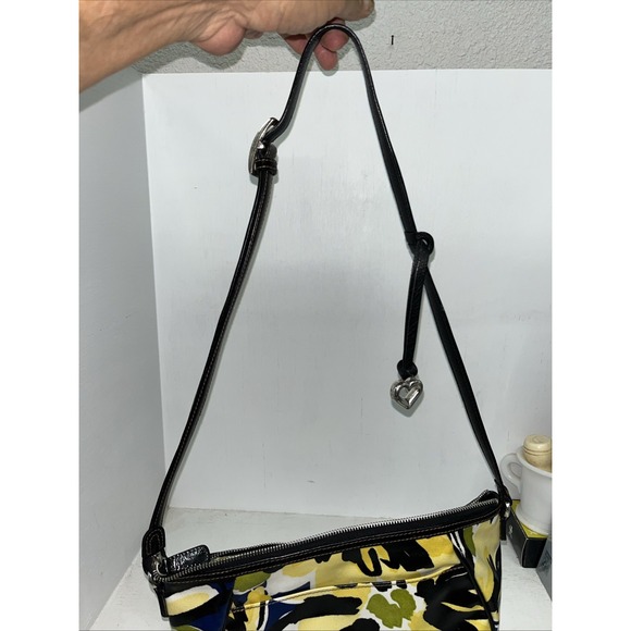 brighton handbag shoulder strap Vinyl/canvas Yellow Flowers Blue Accents 12x6 - Picture 13 of 13